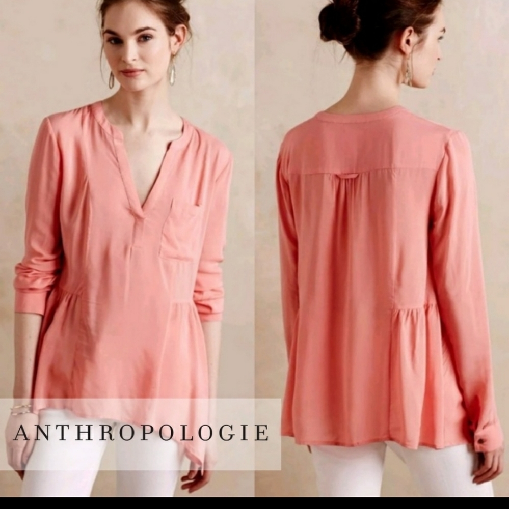 Gorgeous flowing peachy blouse